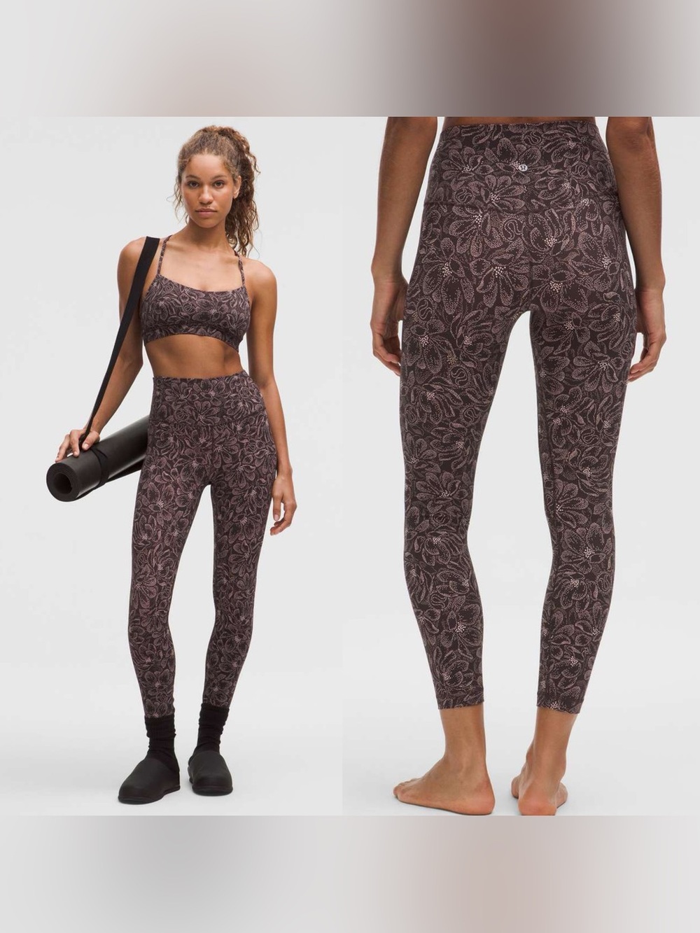 NWOT Lululemon Align Floral Pants 🤎💕🌸